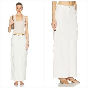 MOTHER SNACKS! The Fun Dip Cargo Skirt in Natural Size 23 NWT